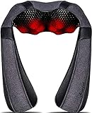 Mirakel Neck Massager with Heat, Shiatsu Shoulder Massager, Electric Kneading Back Massager, Massage Pillow for Pain Relief Deep Tissue, Fathers Day Presents, Mothers Day,Christmas Gifts Get Well Soon