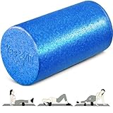 Yes4All High Density Foam Roller for Back, Variety of Sizes & Colors for Yoga, Pilates - Blue - 12 Inches
