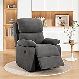 STARY Small Recliner Sofa for Living Room Chair for Adults, Dark Gray
