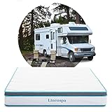 Linenspa 8 Inch Memory Foam and Spring Hybrid Mattress - RV Trailer & Camper - Medium Firm Feel - Cooling & Conforming Support - Quality Comfort - Breathable - Bed in a Box - Short Queen Size