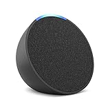 Amazon Echo Pop | Alexa fits in anywhere: bedroom, living room, bathroom, office, and small spaces | Charcoal