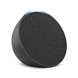 Amazon Echo Pop | Alexa fits in anywhere: bedroom, living room, bathroom, office, and small spaces | Charcoal