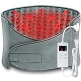 Newest Heating Pad for Back Pain and Cramps Relief, (12"x24"+20'') Large Menstrual Heating Pad for Period, Upgraded 4 Timer Auto Off & 6 Heat Level Electric Heat Pad with Belt, Dry & Moist Therapy
