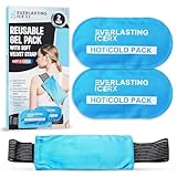 Reusable Hot and Cold Gel Ice Pack Wrap (2 Pack) - Hot and Cold Therapy Solution for Injuries - Adjustable & Flexible for Knees, Back, Shoulders, Arms, and Legs - Ice Packs for Injuries Reusable