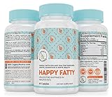 Happy Fatty - Triple Strength Omega 3 Fatty Acid Supplements - 1200mg Fish Oil, High-Potency EPA & DHA, Brain & Nerve Support, Joint Flexibility, Heart & Vision Health, Burpless Lemon Flavor Softgels