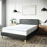 Vibe Gel Memory Foam Mattress, 12-Inch CertiPUR-US Certified Bed-in-a-Box, Queen, White