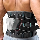 Bracepost Back Brace for Lower Back Pain Relief with 3D Lumbar Pad, Lumbar Support Belt for Men & Women with Biomimetic Widened Back Support Bar, for Herniated Disc, Sciatica, L(Waist:39.5'-43.5')