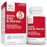 Terry Naturally Healthy Feet & Nerves - 120 Capsules - Supports Healthy Nerve Function in Feet, Legs, Fingers & Hands - Non-GMO, Vegan, Gluten Free - 60 Servings