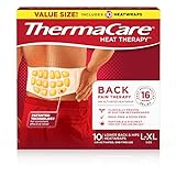 ThermaCare Advanced Back & Hip Therapy Adhesive HeatWraps, Disposable Heat Therapy Patches, Heat Pads for Instant Muscle & Herniated Disc Pain Relief, L/XL, 10 Count
