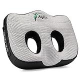 Aylio Socket Seat Cushion for Sit Bone and Back Pain Relief, Butt, Tailbone, Hip, Hamstring, Posture Support - Firm Memory Foam Comfort Ischial Tuberosity Pillow for Desk Chair or Car