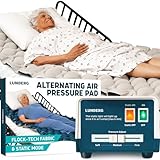 Lunderg Alternating Air Pressure Mattress Pad - with Flock-Tech & Static Mode - Bed Sore Prevention - Includes Multi-Layer Hospital Bed Mattress Topper Pressure Ulcer Cushion Pad & Improved Quiet Pump