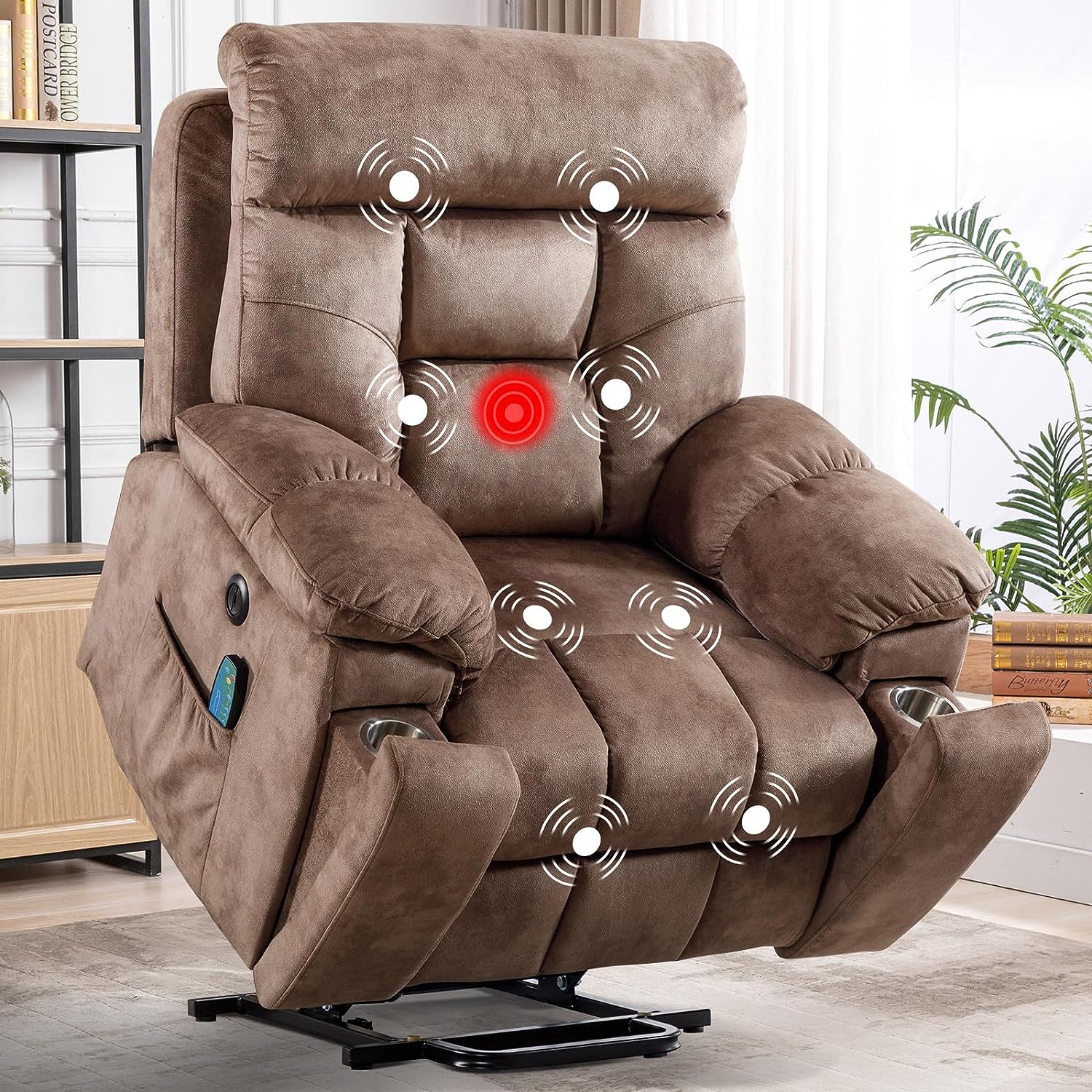 Electric Power Lift Recliner Chair for Elderly With Steel Frame & Remote  Control