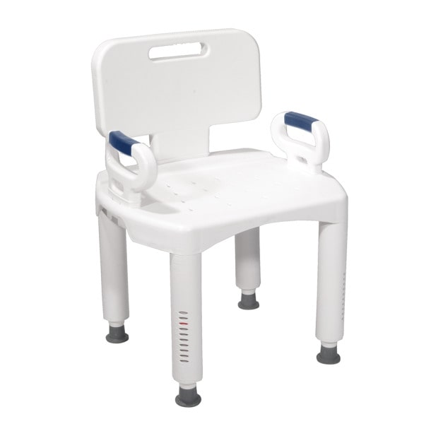 Drive Medical Premium Series Shower Chair With Back and Arms