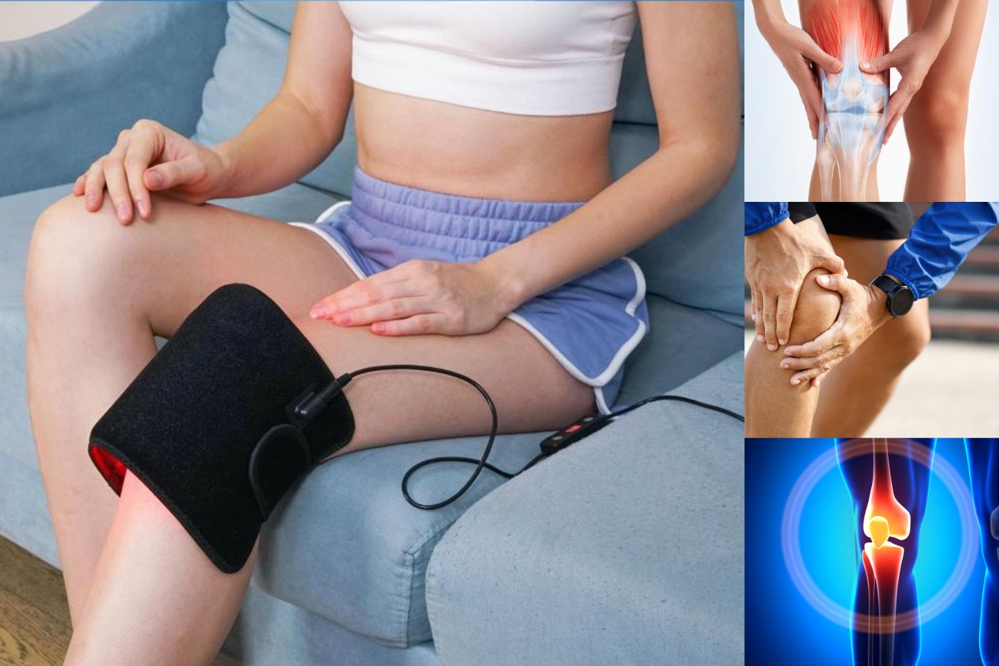 Heated Knee Brace Knee Heating Pad for Arthritis Pain Relief, 3 Temperature  Control Thermal Therapy