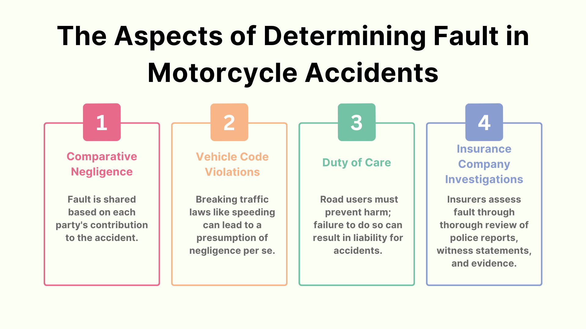 How Is Fault Determined in Motorcycle Accidents in San Bernardino?